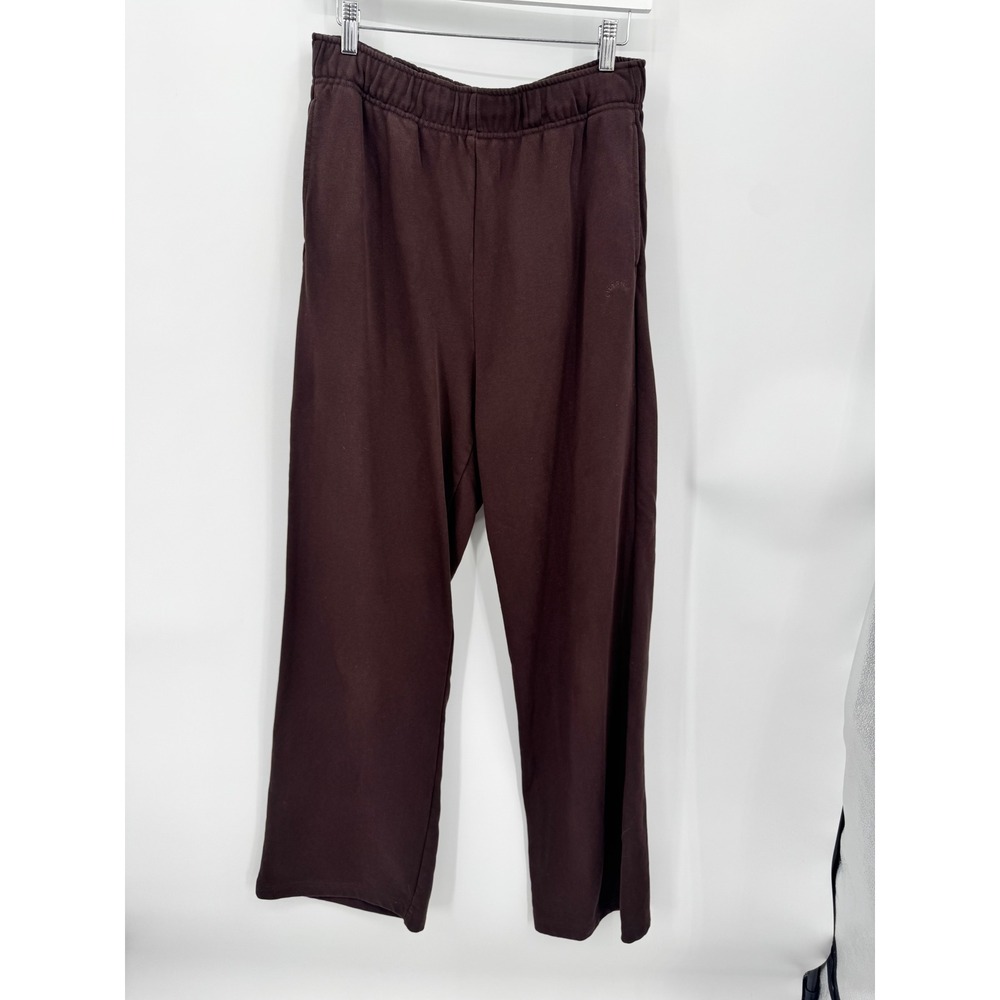 LILYSILK Sweatpants Women Medium Brown Mulberry Silk Cotton Blend Wide Leg